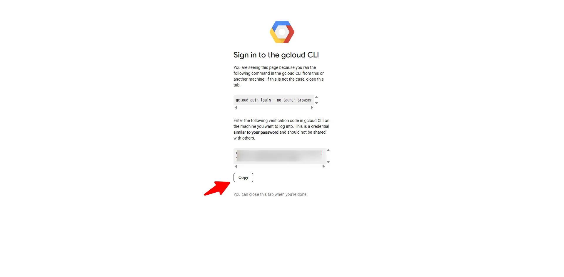 Sign in to the gcloud CLI