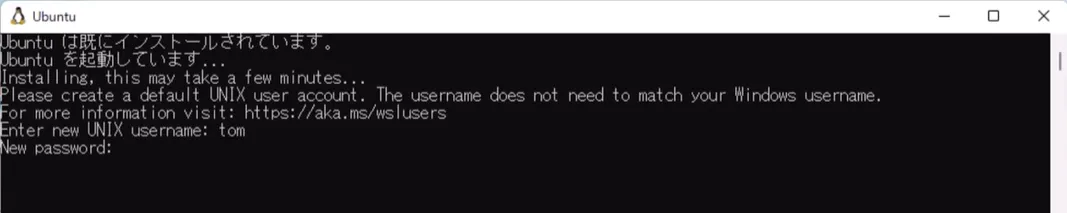 パスワードの入力